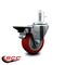 Service Caster 3.5'' Red Poly Wheel Swivel 7/16'' Grip Ring Stem Caster with Brake SCC-GR20S3514-PPUB-RED-PLB-716138 - alternate 2